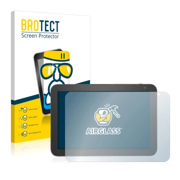 Vorderseite einer Produktverpackung mit dem Markenlogo BROTECT. Daneben ist das Gerät Amazon Echo Show 8 (1. Gen.) mit dem zug