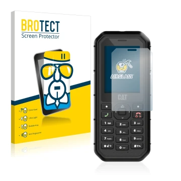 Vorderseite einer Produktverpackung mit dem Markenlogo BROTECT. Daneben ist das Gerät Caterpillar Cat B26 mit dem zugehörigen 