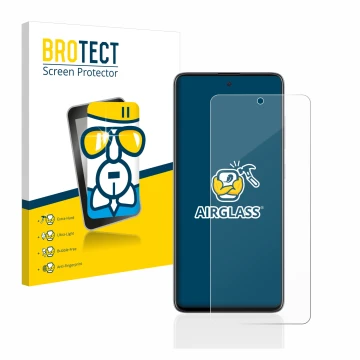 Vorderseite einer Produktverpackung mit dem Markenlogo BROTECT. Daneben ist das Gerät Samsung Galaxy A51 mit dem zugehörigen D
