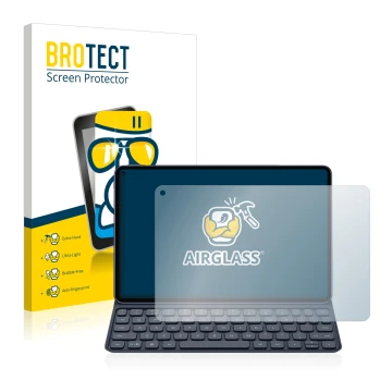 Vorderseite einer Produktverpackung mit dem Markenlogo BROTECT. Daneben ist das Gerät Huawei MatePad Pro (2019) mit dem zugehö