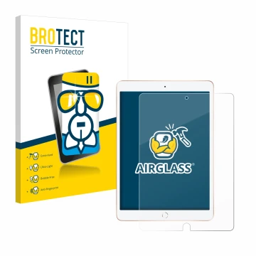 Vorderseite einer Produktverpackung mit dem Markenlogo BROTECT. Daneben ist das Gerät Apple iPad 10.2