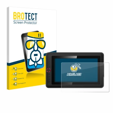 Vorderseite einer Produktverpackung mit dem Markenlogo BROTECT. Daneben ist das Gerät XP-Pen Artist 12 Pro mit dem zugehörigen