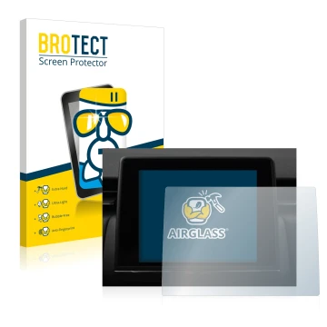 Vorderseite einer Produktverpackung mit dem Markenlogo BROTECT. Daneben ist das Gerät Renault Clio V 2020 Easy Link 7