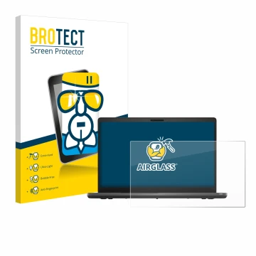 Vorderseite einer Produktverpackung mit dem Markenlogo BROTECT. Daneben ist das Gerät Dell Latitude 5500 mit dem zugehörigen D