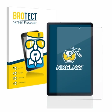 Vorderseite einer Produktverpackung mit dem Markenlogo BROTECT. Daneben ist das Gerät Samsung Galaxy Tab S6 Lite WiFi 2020 mit