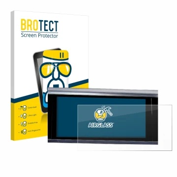 Vorderseite einer Produktverpackung mit dem Markenlogo BROTECT. Daneben ist das Gerät Audi A6 2018 MMI Navigation Plus 10.1