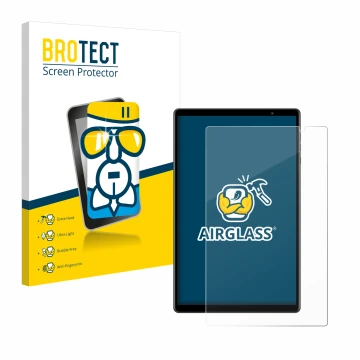 Vorderseite einer Produktverpackung mit dem Markenlogo BROTECT. Daneben ist das Gerät Teclast P10S mit dem zugehörigen Display