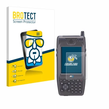 Vorderseite einer Produktverpackung mit dem Markenlogo BROTECT. Daneben ist das Gerät M3 Mobile M3 SKY MC-7500S mit dem zugehö