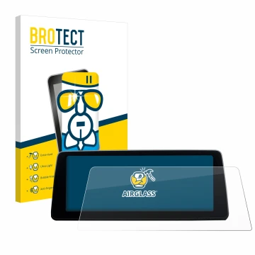 Vorderseite einer Produktverpackung mit dem Markenlogo BROTECT. Daneben ist das Gerät BMW 7 G11 2016-2018 Infotainment System 