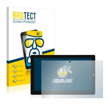 Vorderseite einer Produktverpackung mit dem Markenlogo BROTECT. Daneben ist das Gerät Chuwi UBook 11.6