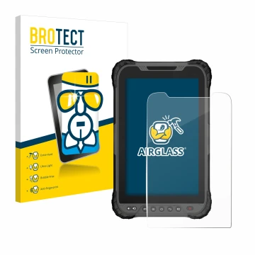 Vorderseite einer Produktverpackung mit dem Markenlogo BROTECT. Daneben ist das Gerät GeoMax Zenius 800 mit dem zugehörigen Di