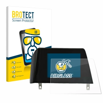 Vorderseite einer Produktverpackung mit dem Markenlogo BROTECT. Daneben ist das Gerät BMW 3 G21 2020 Infotainment System (Trap