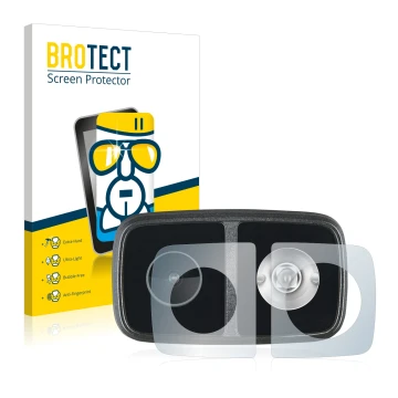 Vorderseite einer Produktverpackung mit dem Markenlogo BROTECT. Daneben ist das Gerät Cycliq Fly12 CE mit dem zugehörigen Disp