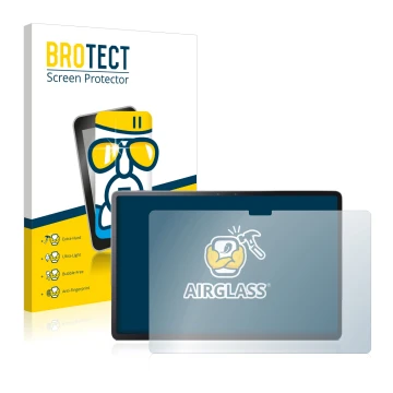 Vorderseite einer Produktverpackung mit dem Markenlogo BROTECT. Daneben ist das Gerät Lenovo Tab P11 Pro mit dem zugehörigen D