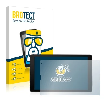 Vorderseite einer Produktverpackung mit dem Markenlogo BROTECT. Daneben ist das Gerät MEDION Lifetab E10420 mit dem zugehörige