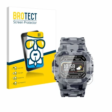 Vorderseite einer Produktverpackung mit dem Markenlogo BROTECT. Daneben ist das Gerät JAY-tech SWi2 mit dem zugehörigen Displa
