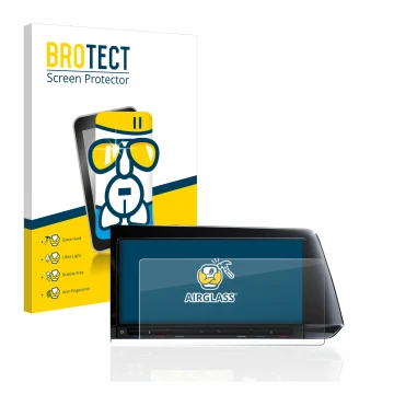 Vorderseite einer Produktverpackung mit dem Markenlogo BROTECT. Daneben ist das Gerät Volkswagen Golf 8 2020 Discover Pro 10