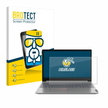 Vorderseite einer Produktverpackung mit dem Markenlogo BROTECT. Daneben ist das Gerät Lenovo ThinkBook 14 Gen 1 mit dem zugehö