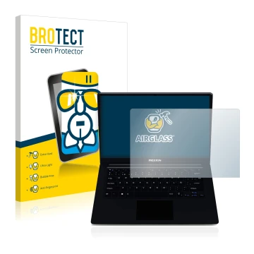 Vorderseite einer Produktverpackung mit dem Markenlogo BROTECT. Daneben ist das Gerät Prixton Flex Pro mit dem zugehörigen Dis