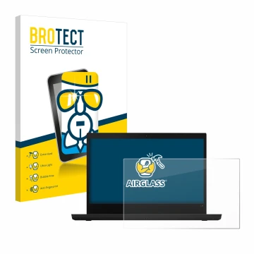 Vorderseite einer Produktverpackung mit dem Markenlogo BROTECT. Daneben ist das Gerät Lenovo ThinkPad L14 mit dem zugehörigen 