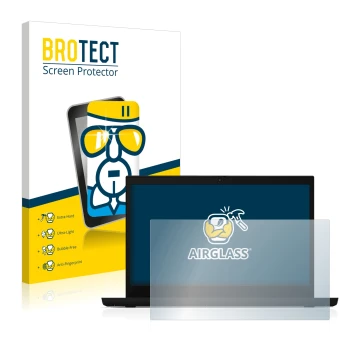 Vorderseite einer Produktverpackung mit dem Markenlogo BROTECT. Daneben ist das Gerät Lenovo ThinkPad L15 mit dem zugehörigen 