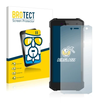 Vorderseite einer Produktverpackung mit dem Markenlogo BROTECT. Daneben ist das Gerät Hammer Energy 2 mit dem zugehörigen Disp