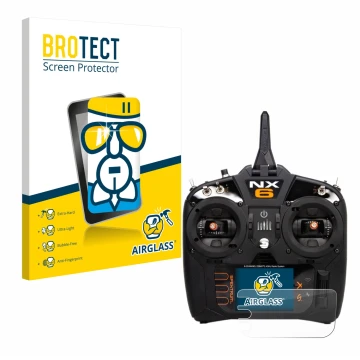 Vorderseite einer Produktverpackung mit dem Markenlogo BROTECT. Daneben ist das Gerät Spektrum NX10 mit dem zugehörigen Displa