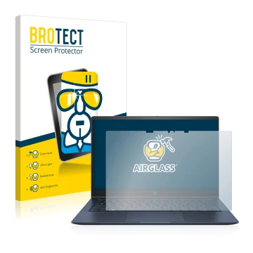 Vorderseite einer Produktverpackung mit dem Markenlogo BROTECT. Daneben ist das Gerät HP Elite Dragonfly G2 mit dem zugehörige