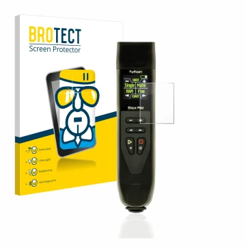 Vorderseite einer Produktverpackung mit dem Markenlogo BROTECT. Daneben ist das Gerät RigExpert Stick Pro mit dem zugehörigen 