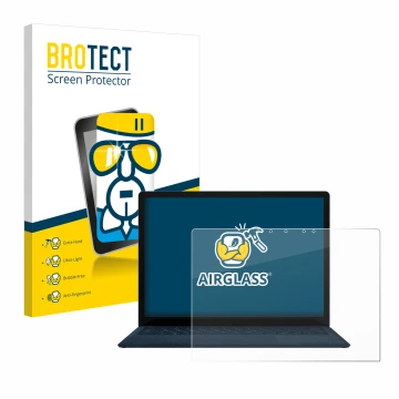 Vorderseite einer Produktverpackung mit dem Markenlogo BROTECT. Daneben ist das Gerät Microsoft Surface Laptop 4 13.5