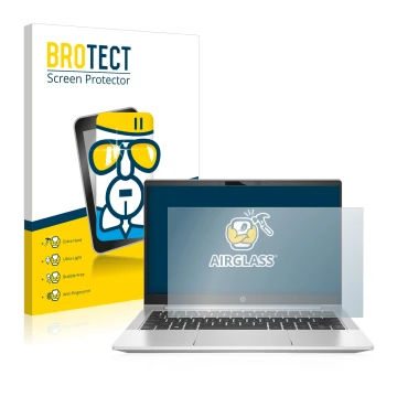 Vorderseite einer Produktverpackung mit dem Markenlogo BROTECT. Daneben ist das Gerät HP ProBooks 430 G8 mit dem zugehörigen D