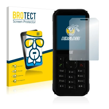 Vorderseite einer Produktverpackung mit dem Markenlogo BROTECT. Daneben ist das Gerät Caterpillar Cat B40 mit dem zugehörigen 