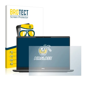Vorderseite einer Produktverpackung mit dem Markenlogo BROTECT. Daneben ist das Gerät Dell Latitude 7320 Non-Touch mit dem zug