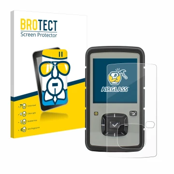 Vorderseite einer Produktverpackung mit dem Markenlogo BROTECT. Daneben ist das Gerät TPL Birdy Slim mit dem zugehörigen Displ