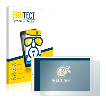 Vorderseite einer Produktverpackung mit dem Markenlogo BROTECT. Daneben ist das Gerät Samsung Galaxy Tab A7 Lite LTE 2021 (im 