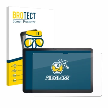 Vorderseite einer Produktverpackung mit dem Markenlogo BROTECT. Daneben ist das Gerät Lenovo Tab P11 Plus mit dem zugehörigen 