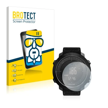 Vorderseite einer Produktverpackung mit dem Markenlogo BROTECT. Daneben ist das Gerät Explopur North Edge Apache mit dem zugeh