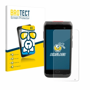 Vorderseite einer Produktverpackung mit dem Markenlogo BROTECT. Daneben ist das Gerät Honeywell CT40 XP mit dem zugehörigen Di