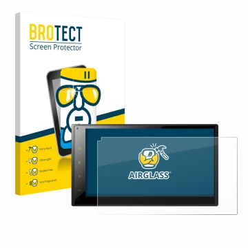 Vorderseite einer Produktverpackung mit dem Markenlogo BROTECT. Daneben ist das Gerät Pioneer SPH-DA160DAB mit dem zugehörigen