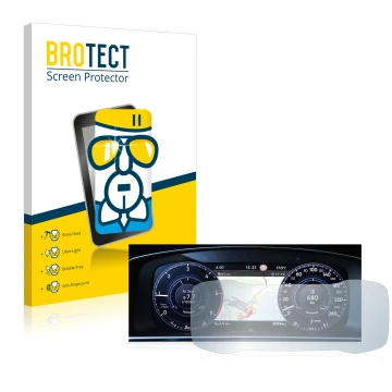 Vorderseite einer Produktverpackung mit dem Markenlogo BROTECT. Daneben ist das Gerät Volkswagen Golf 7 Facelift (2016-2019) A