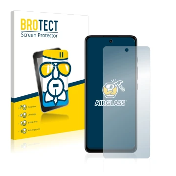 Vorderseite einer Produktverpackung mit dem Markenlogo BROTECT. Daneben ist das Gerät Motorola Moto G60S mit dem zugehörigen D