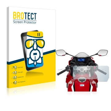 Vorderseite einer Produktverpackung mit dem Markenlogo BROTECT. Daneben ist das Gerät Honda CBR650R 2019-2021 mit dem zugehöri