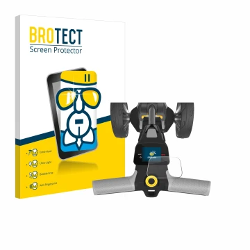 Vorderseite einer Produktverpackung mit dem Markenlogo BROTECT. Daneben ist das Gerät PowaKaddy CT6 GPS mit dem zugehörigen Di