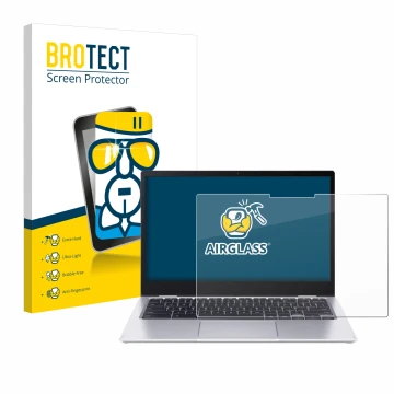 Vorderseite einer Produktverpackung mit dem Markenlogo BROTECT. Daneben ist das Gerät Acer Chromebook Spin 513 CP513-1H-S72Y m