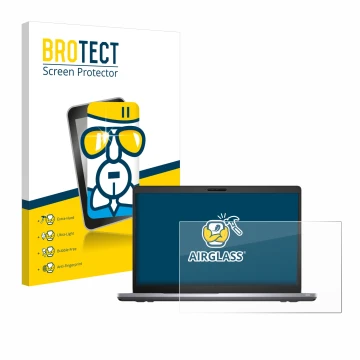 Vorderseite einer Produktverpackung mit dem Markenlogo BROTECT. Daneben ist das Gerät Dell Latitude 5510 mit dem zugehörigen D