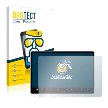 Vorderseite einer Produktverpackung mit dem Markenlogo BROTECT. Daneben ist das Gerät Tesla Model Y Infotainment System 15.4