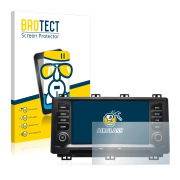 Vorderseite einer Produktverpackung mit dem Markenlogo BROTECT. Daneben ist das Gerät Seat Ateca 2017 mit dem zugehörigen Disp