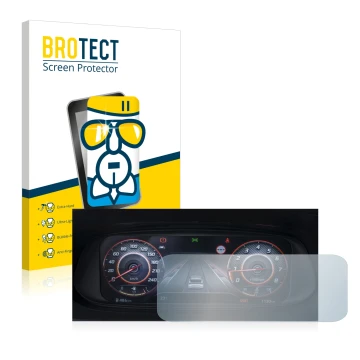 Vorderseite einer Produktverpackung mit dem Markenlogo BROTECT. Daneben ist das Gerät Hyundai i20N 2021 Cockpit mit dem zugehö