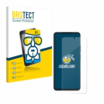 Vorderseite einer Produktverpackung mit dem Markenlogo BROTECT. Daneben ist das Gerät Xiaomi Redmi Note 11 mit dem zugehörigen