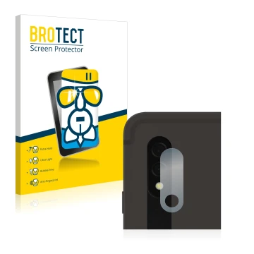 Vorderseite einer Produktverpackung mit dem Markenlogo BROTECT. Daneben ist das Gerät Samsung Galaxy Tab S8 Plus WiFi (NUR Kam